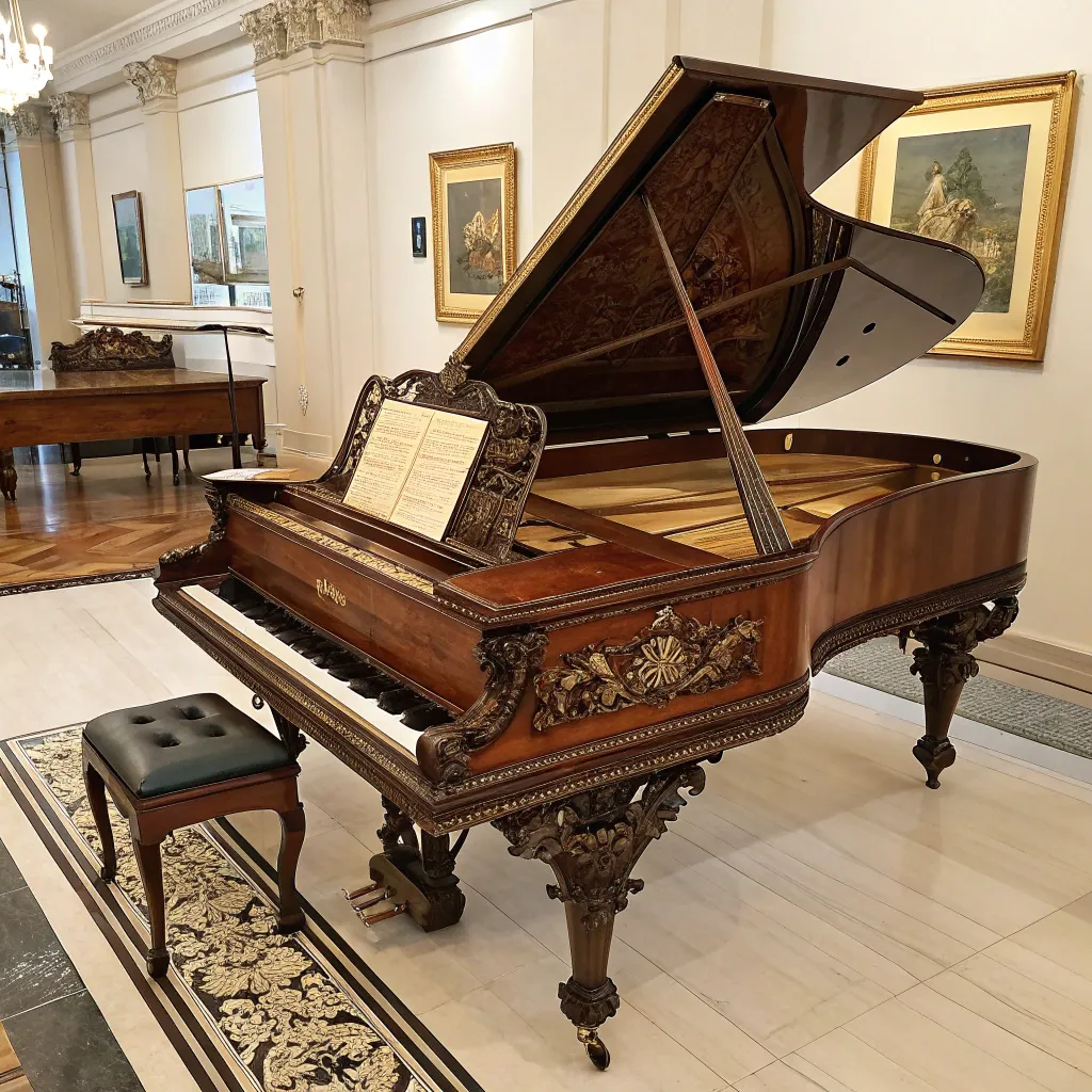 A vintage piano representing the history of PORANTHERIS